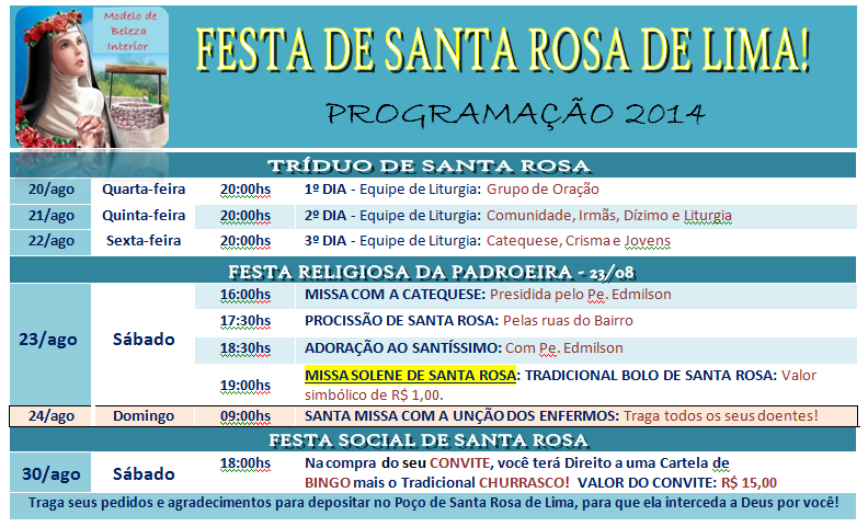 Festa de Santa Rosa 2014